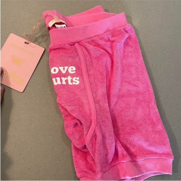 NWT REVOLVE Daydream Nation Love Hurts Boxers Terrycloth Hot Pink XS - Picture 5 of 5